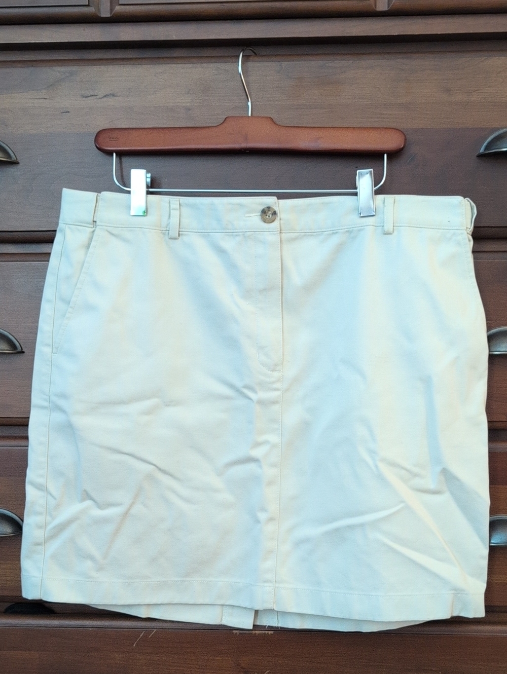 L.L. Bean Women's Petite Light Khaki Skort - Neutral Tan